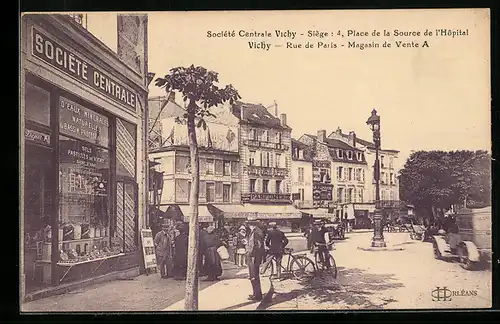 AK Vichy, Rue de Paris-Magasin de Vente A