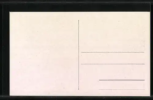 Lithographie Karlsruhe, Ansicht der Kaiserstrasse mit der technischen Hochschule