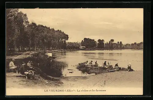 AK Le Veurdre, La rivière et les la veuses