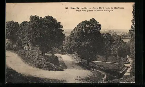 AK Marcillat, Sortie Nord route de Montlucon