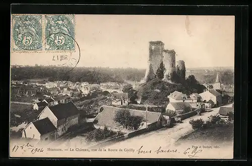 AK Hèrisson, Le Chateau, vue de la Route de Cèrilly