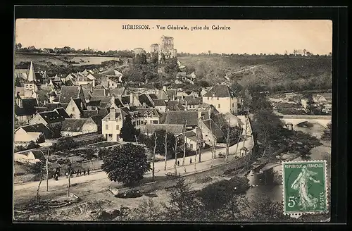 AK Hèrisson, Vue Gènèrale, prise du Calvaire