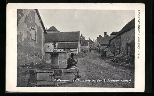 AK Saint-Menoux, La Fontaine du Bon St-Menoux