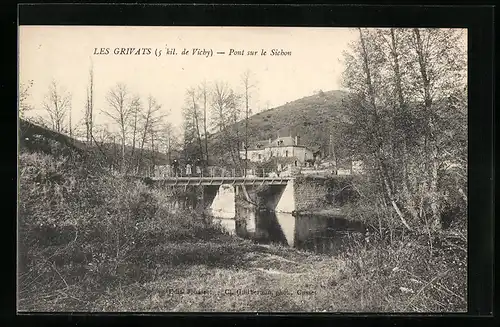 AK Les Grivats, Pont sur le Sichon