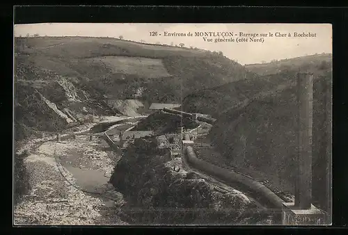 AK Montlucon, Barrage sur le Cher à Rochebut, vue gènèrale