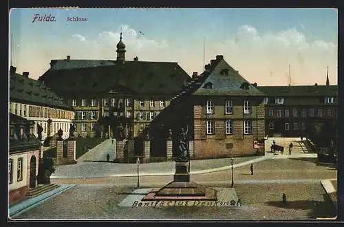 AK Fulda, Blick zum Schloss