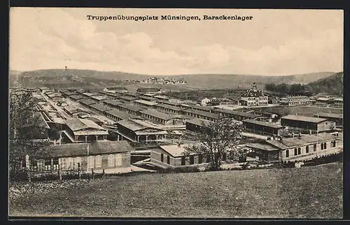 AK Münsingen, Barackenlager und Truppenübungsplatz