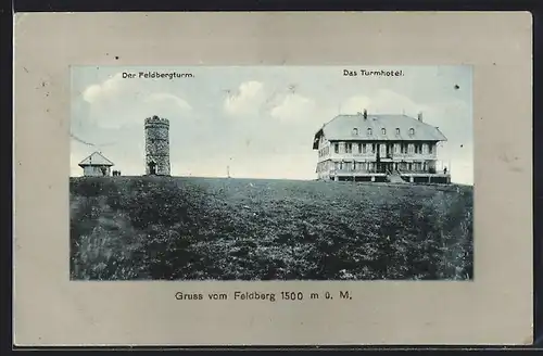 AK Feldberg, Der Feldbergturm, das Turmhotel