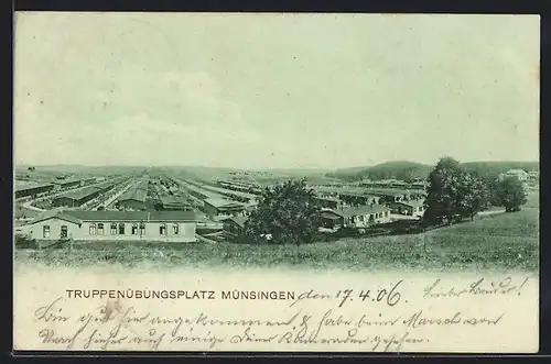 AK Münsingen, Gesamtansicht des Truppenübungsplatzes