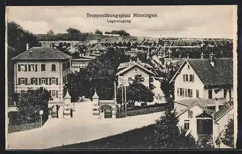 AK Münsingen, Truppenübungsplatz, Lagereingang