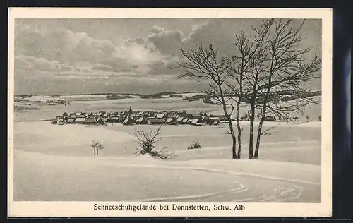 AK Donnstetten /Schw. Alb, Schneeschuhgelände