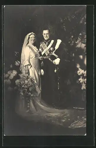 AK Hochzeit des niederländischen Prinzenpaares 7.1.1937