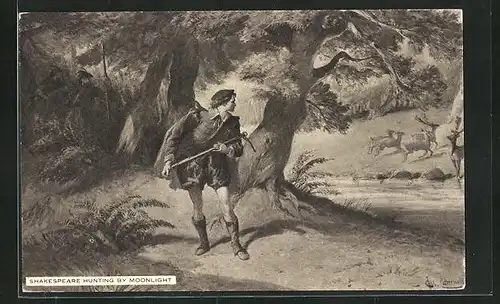 Künstler-AK Shakespeare Hunting by Moonlight, HenryIV.