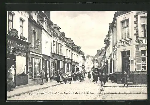 AK Saint-Pol, La Rue des Carmes, Boutiques