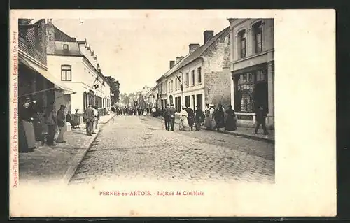 AK Pernes-en-Artois, La Rue de Camblain