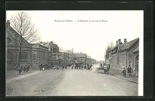 AK Noeux-les-Mines, L`Hopital et la rue d`Arras