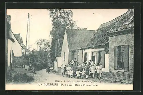 AK Burbure, Rue d`Hurionville, Strassenpartie