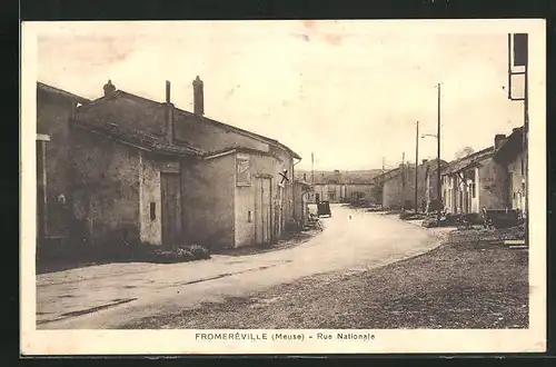 AK Fromeréville, Rue Nationale