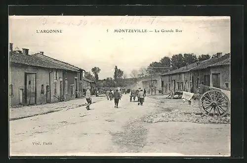 AK Montzeville, la Grande Rue