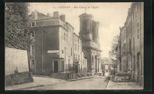 AK Stenay, Rue Chanzy et l'Eglise