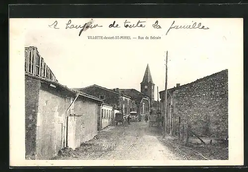 AK Villotte-devant-Saint-Mihiel, Rue de Belrain