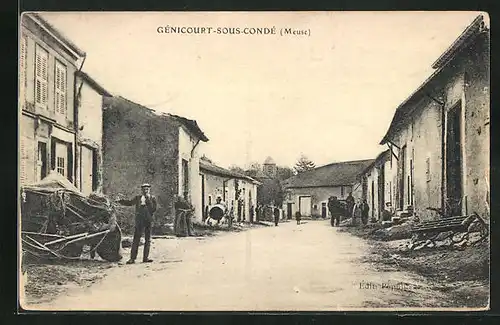 AK Génicourt-sous-Condé, Une Rue