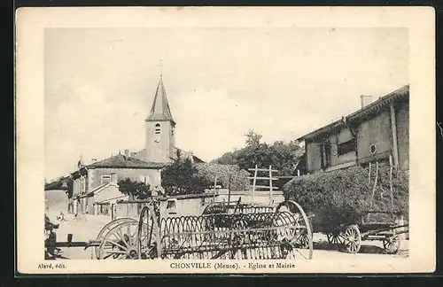 AK Chonville, Eglise et Mairie