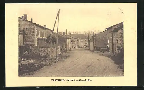AK Vertuzey, Grande Rue, Strassenpartie