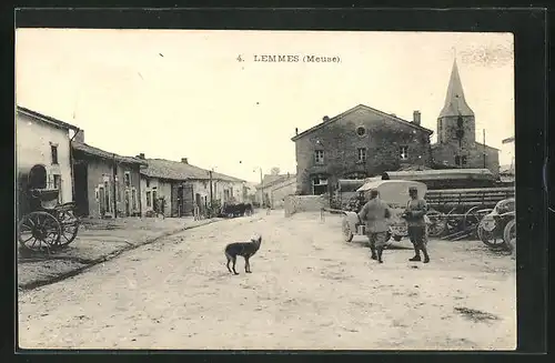 AK Lemmes, Une Rue, L`Eglise
