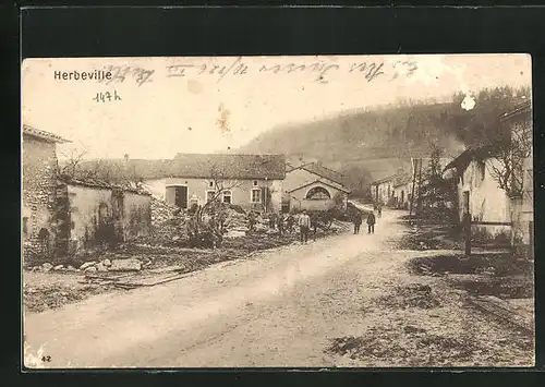 AK Herbeville, Une Rue