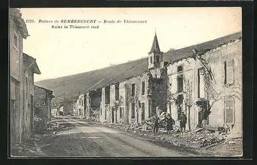 AK Rembercourt, les Ruines