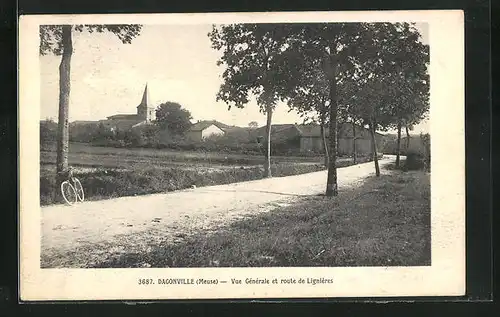AK Dagonville, Vue Générale et route de Lignières
