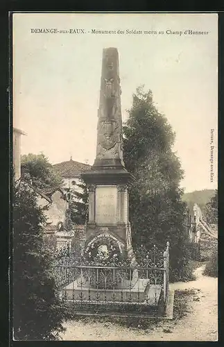 AK Demange-aux-Eaux, Monument des Soldats morts au Champ d`Honneur