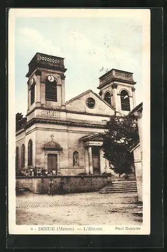 AK Dieue, L`Eglise, Ansicht der Kirche