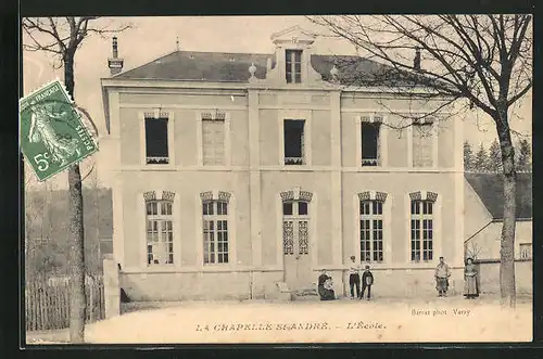 AK La Chapelle-St-André, L`École, Ansicht der Schule