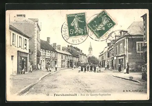 AK Fourchambault, Rue du Quatre-Septembre, Strassenpartie