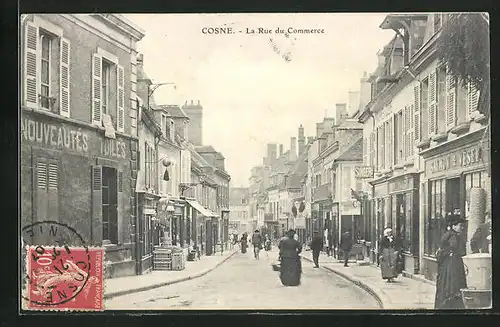 AK Cosne, La Rue du Commerce