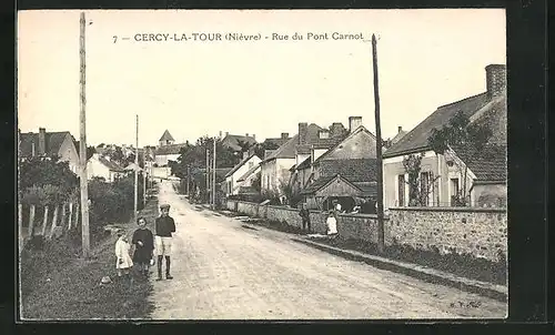 AK Cercy-la-Tour, Rue du Pont Carnot