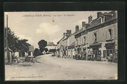 AK Cercy-la-Tour, le Quai, la Bascule