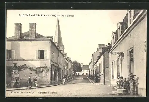AK Lucenay-les-Aix, Rue Neuve, Strassenpartie