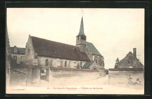 AK Rethondes, L`Église, Blick auf die Kirche