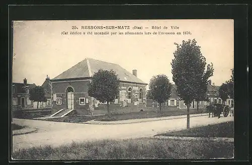 AK Ressons-sur-Matz, Hotel de Ville, Rathaus