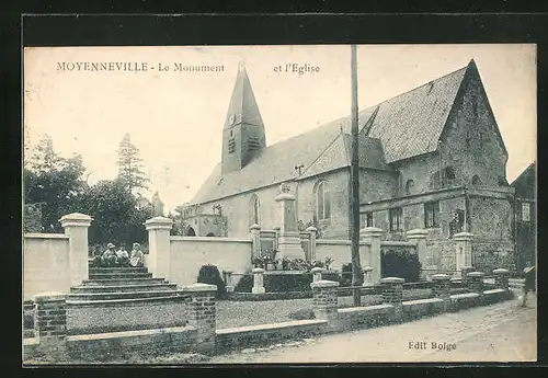 AK Moyenneville, Le Monument et l`Eglise