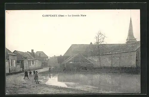 AK Campeaux, La Grande Mare, vue sur Eglise