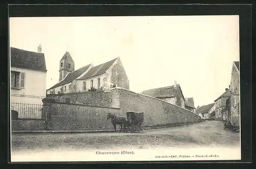 AK Chavencon, Une Rue et Eglise