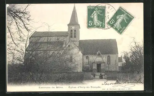 AK Méru, Église d`Ivry-le-Temple