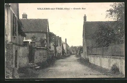 AK Villers-sur-Trie, Grande Rue, Strassenpartie
