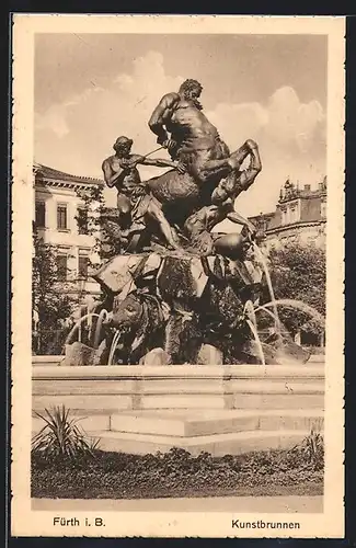 AK Fürth i. B., Kunstbrunnen