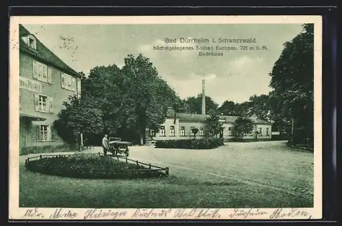 AK Bad Dürrheim i. Schwarzwald, Hotel und Badehaus