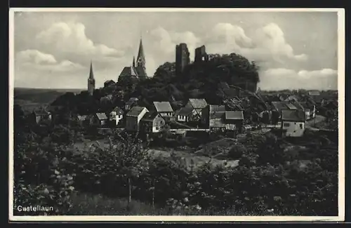 AK Castellaun, Panorama des Ortes